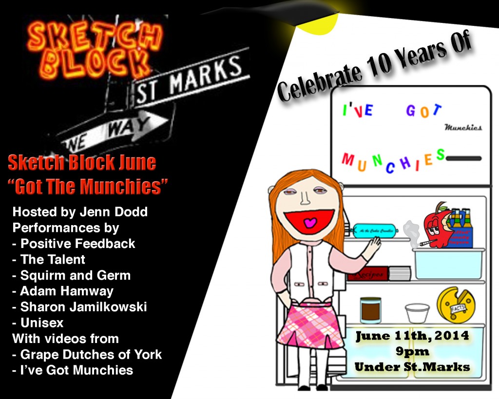 A Promo Picture for Sketch Block NYC presents "I've Got Munchies" 10th Anniversary LIVE Show